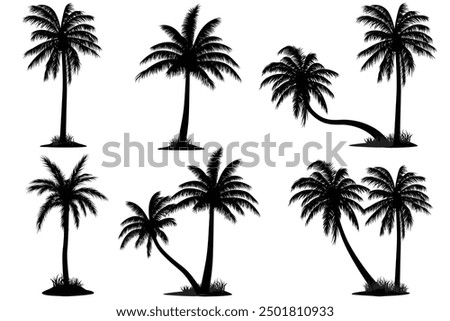 Palm Tree vector, palm tree silhouette, icon