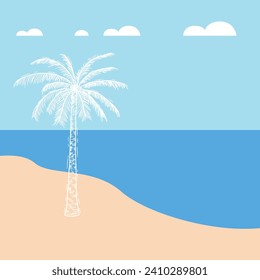 palm tree vector summer vibes