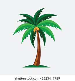 Palm Tree Vector | Tropical Tree Illustration for Summer, Vacation