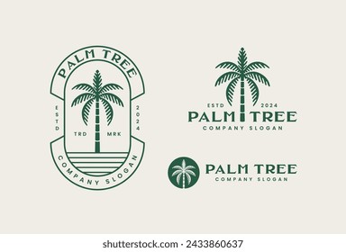 Palme Vintage Logo Design-Vorlage 