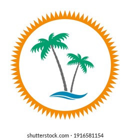 diseño de ola de palmera en marco solar