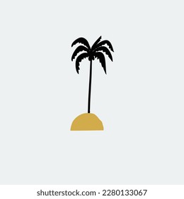 palm tree in the white background