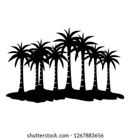palm tree in white and black 