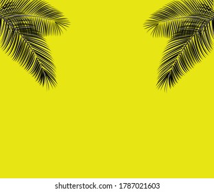Palme auf gelbem Hintergrund