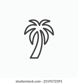 Palm treelinesimple icon in line style.