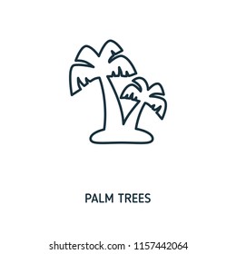 Palm Trees creative icon. Simple element illustration. Palm Trees concept symbol design from beach icon collection. Can be used for web, mobile and print. web design, apps, software, print