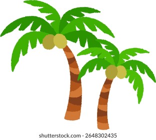 Palm trees are found all over the world, mainly in tropical and subtropical regions, and are characterized by their tall trunks and palm-shaped leaves.