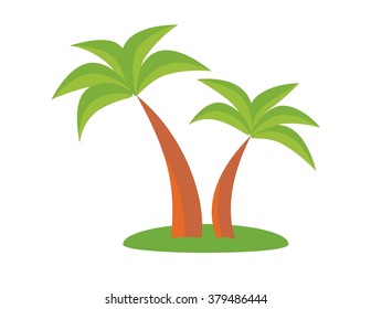 Palm trees. Holiday concept, palm, holiday icon, vector