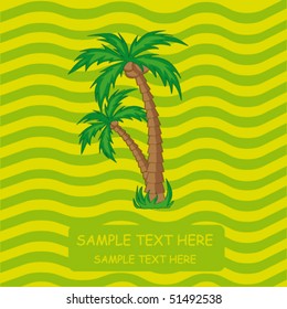Palm trees. holiday postcard