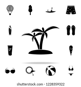 palm trees icon. Beach holidays icons universal set for web and mobile