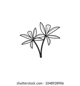palm trees icon. Element of Arab culture icon for mobile concept and web apps. Thin line  icon for website design and development, app development. Premium icon on white background