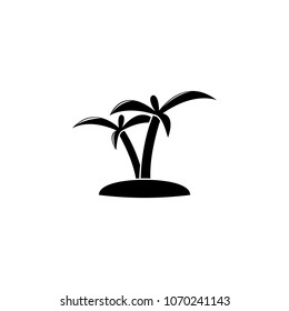 palm trees icon. Element of holiday at sea illustration. Premium quality graphic design icon. Signs and symbols collection icon for websites, web design, mobile app on white background