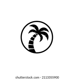Palmen Symbol einzeln auf weißem Hintergrund. Palmen Symbol dünne Linie Umriss lineare Palmen Symbol für Logo, Web, App, UI