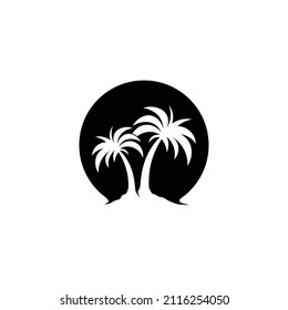 icono de palmeras aislado en fondo blanco