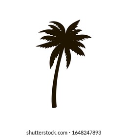 Palm trees icon on white background. Vector illustration in trendy flat style. EPS 10.