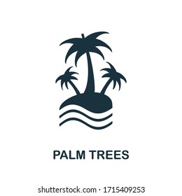 Palm Trees icon. Simple illustration from vacation collection. Creative Palm Trees icon for web design, templates, infographics and more