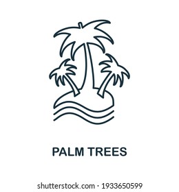 Palm Trees icon. Simple illustration from vacation collection. Creative Palm Trees icon for web design, templates, infographics and more