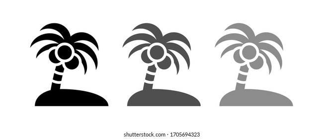 palm trees icon stock vector illustration flat design.
