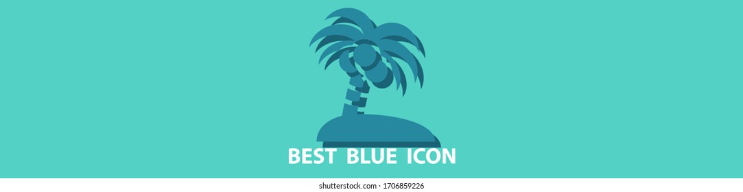 palm trees icon stock vector illustration flat design.