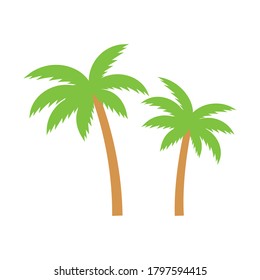Palmen-Symbol. Palmenbaum, Sommer, Vektorgrafik einzeln auf Weiß