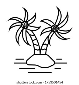 Palm trees icon vector illustration