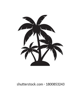 Palm trees icon vector. Palm tree nature concept