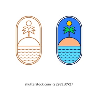 Ilustración de palmeras. Icono de las palmeras. Palmeras vectoriales.