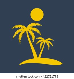 Palm Trees Island Icon