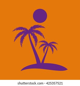 Palm Trees Island Icon