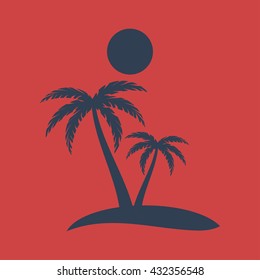 Palm Trees Island Icon