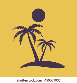 Palm Trees Island Icon