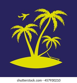Palm trees island Icon