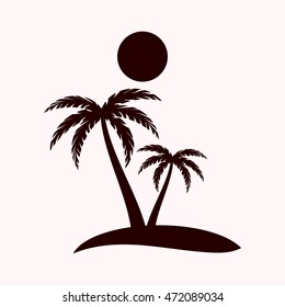 Palm Trees Island Icon