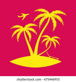 Palm trees island Icon