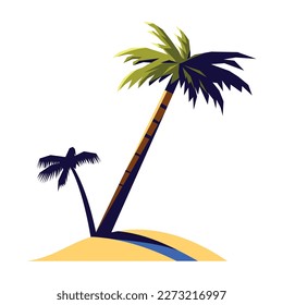 palm trees isolated icon design