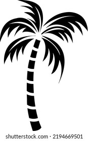 Palm trees isolated on white background. Beautiful vectror palma tree on white background