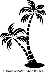 Palm trees isolated on white background. Beautiful vectror palma tree on white background 
