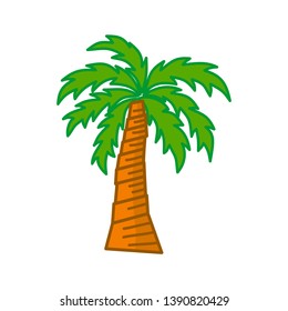 Palm trees isolated white background Vector Design