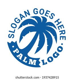 Palm trees logo design. Vector and illustration.
