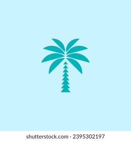 Palm trees logo design. Vector illustration of letter elegant dates palm tree. modern logo design vector