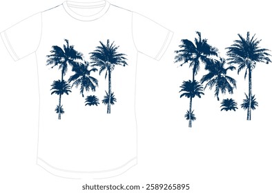 Palm Trees Minimalist T-Shirt Design
