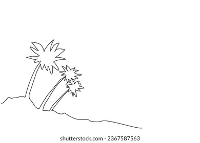 palm trees nature coast tropical resorts line art design