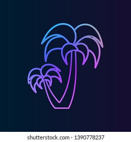 Palm trees nolan icon. Simple thin line, outline vector of Summer icons for UI and UX, website or mobile application