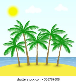 palm trees on the beach