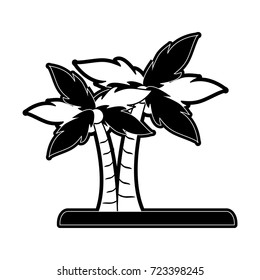 palm trees on land icon image 