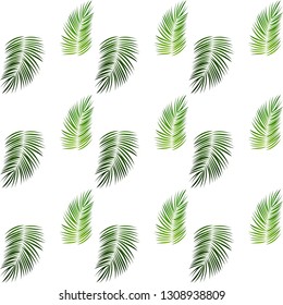 Palm Trees on White Background. Seamless pattern. Vector Illustration. EPS10
