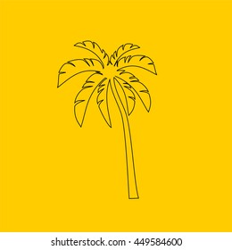 palm trees outline vector