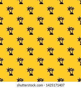 Palm trees pattern seamless vector repeat geometric yellow for any design