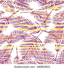 palm trees pattern - vector illustration