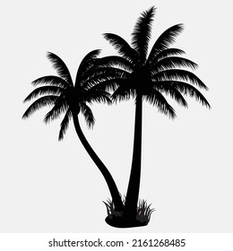 Palm Trees Royalty Vector Art, Image, Icon and Logo, Illustration